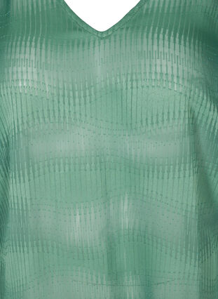 Blouse with long puff sleeves, Dark Ivy, Packshot image number 2