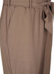 High-waisted trousers with ruffles and a tie belt, Walnut Melange, Packshot image number 2