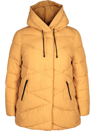 Wind proof hooded jacket with pockets, Spruce Yellow, Packshot image number 0