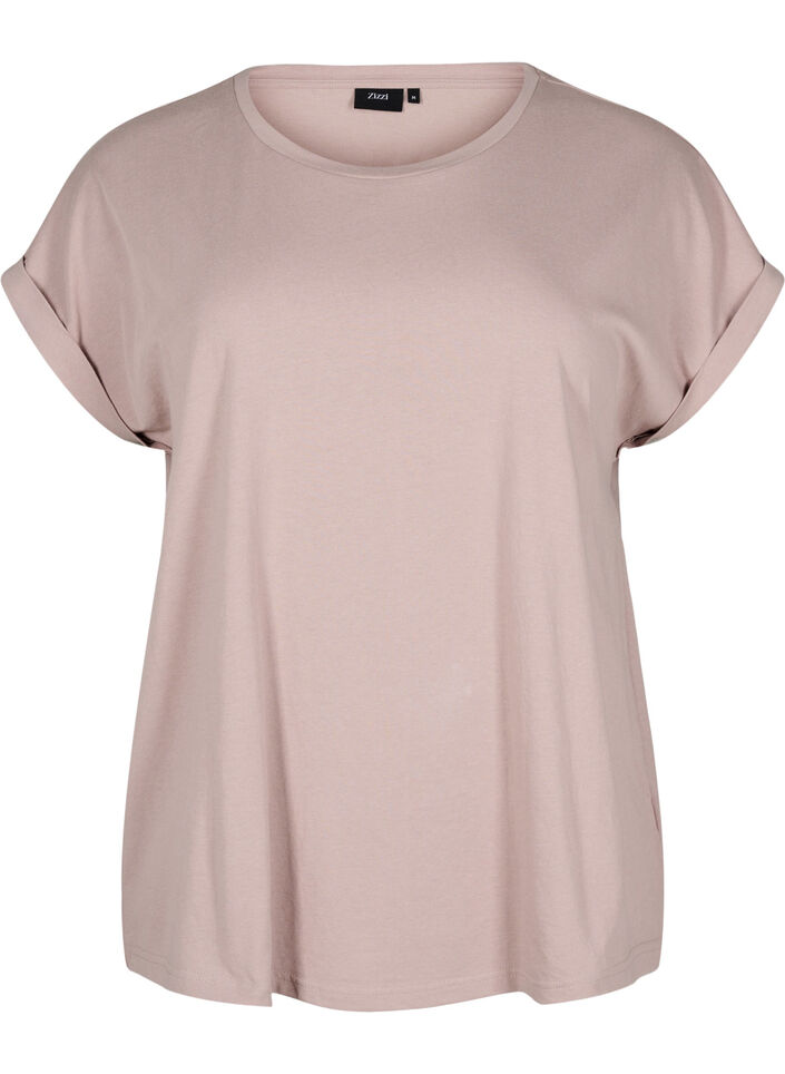 Short sleeve cotton blend T-shirt, Red, Packshot image number 0