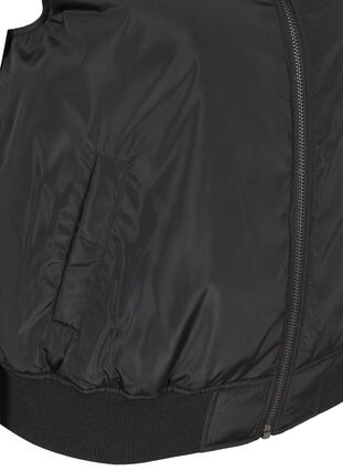 Short vest with zip and ribbed trim, Black, Packshot image number 3