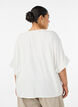 Viscose blouse with crochet trim and buttons, Vanilla, Model image number 2