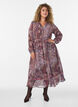 Midi dress with paisley print and elastic waist, Purple, Model image number 0