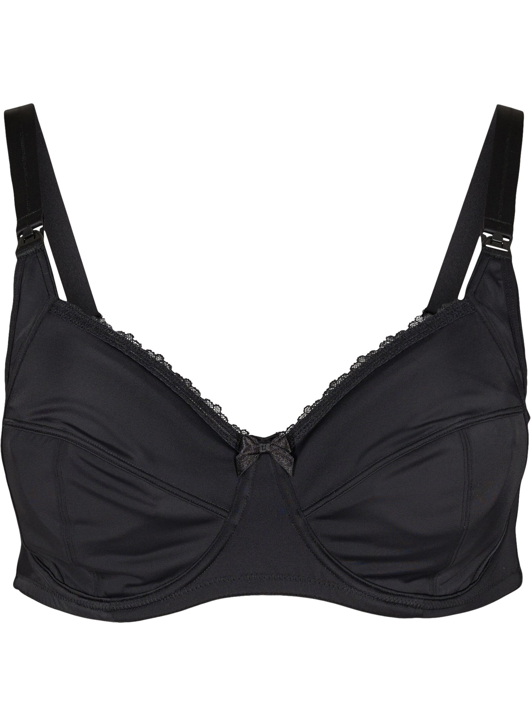 Zizzifashion Nursing bra with underwire, Black, Packshot image number 0