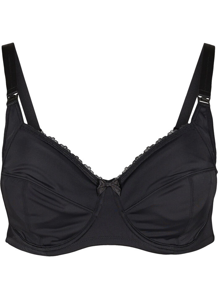Nursing bra with underwire, Black, Packshot image number 0