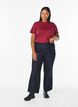 Basic cotton T-shirt with round neck, Dark Bordeaux, Model image number 1