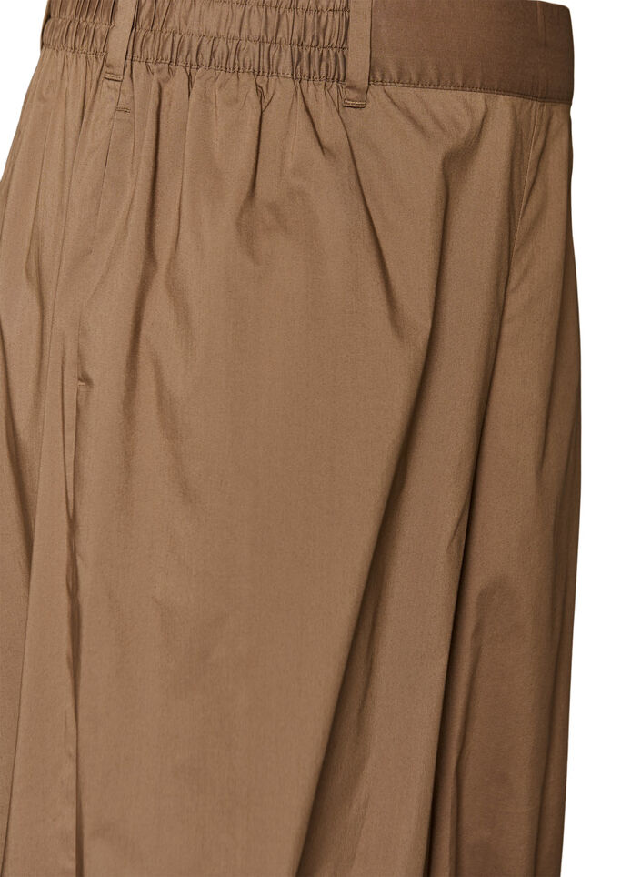 High-waisted balloon trousers with an elasticated waistband, Brown, Packshot image number 2