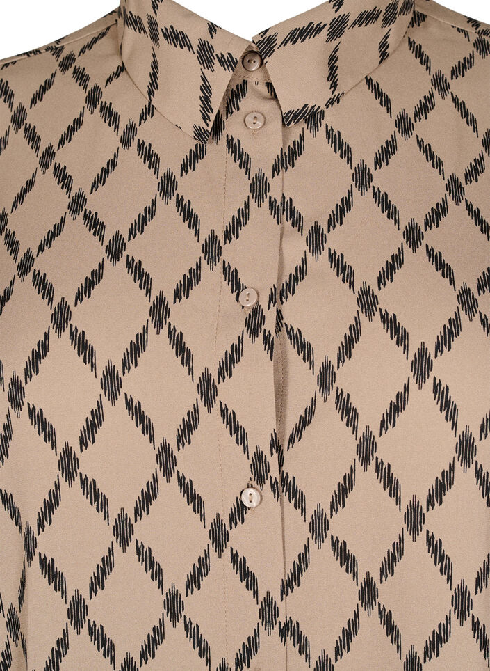 Patterned shirt with long sleeves, Grafic AOP, Packshot image number 2