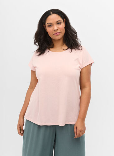 Cotton mix t-shirt, Rose Smoke, Model image number 0
