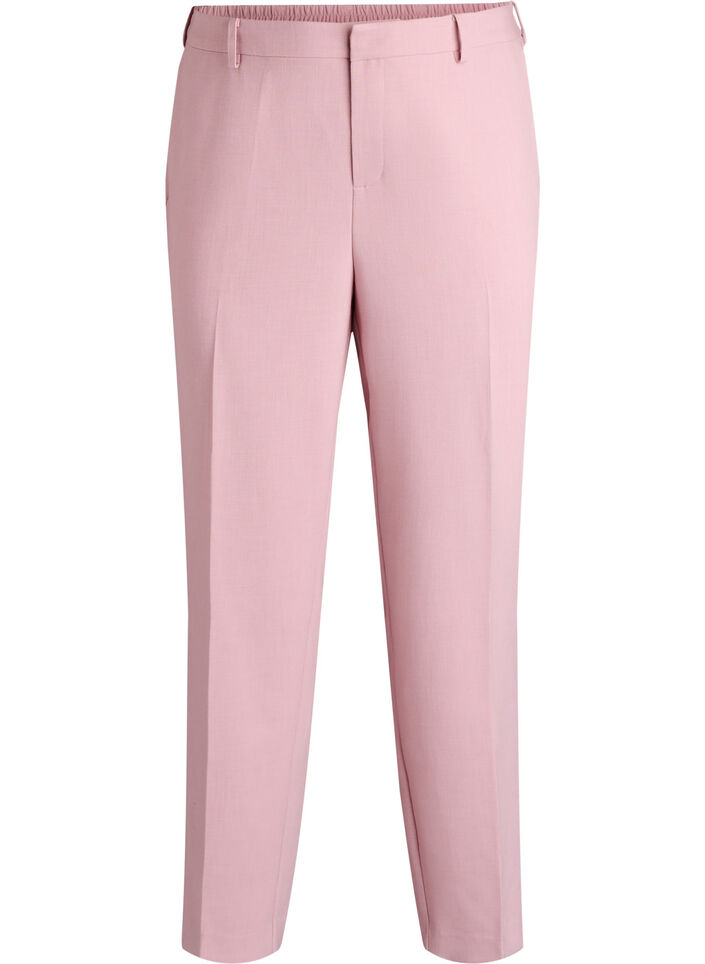 Tailored trousers with a high waist and straight fit, Rose, Packshot
