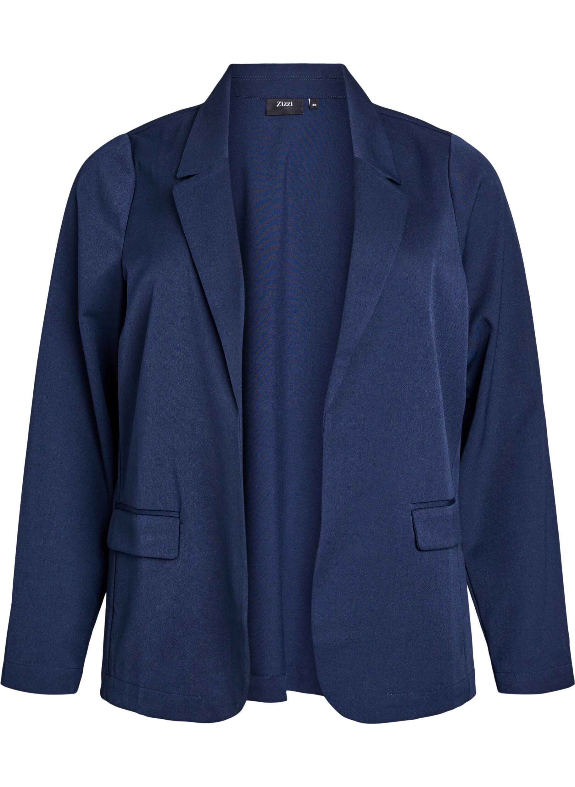 Zizzifashion Open blazer with pockets, Blue, Packshot image number 0