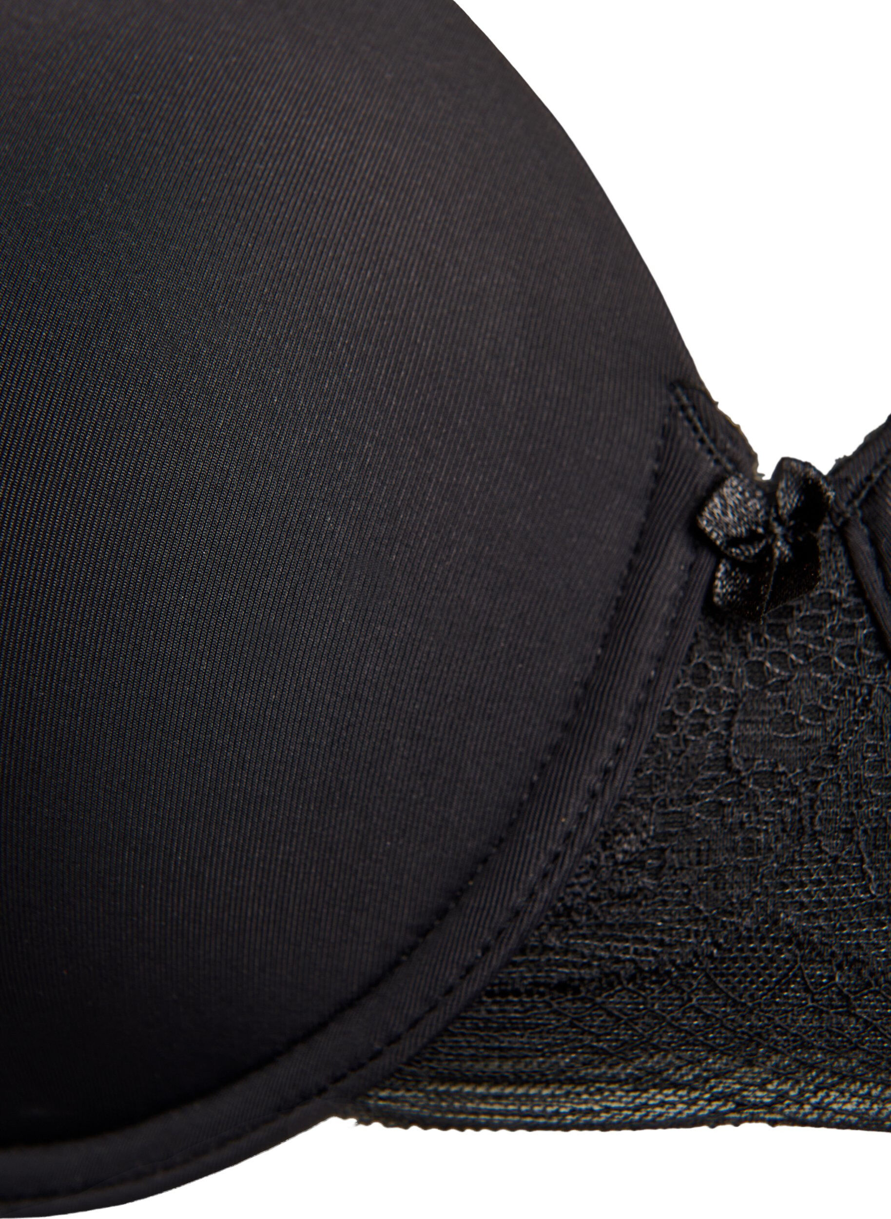 Zizzifashion Moulded t-shirt bra with smooth cups, Black, Packshot image number 2