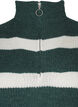 FLASH - Knitted sweater with high neck and zipper, Green, Packshot image number 2