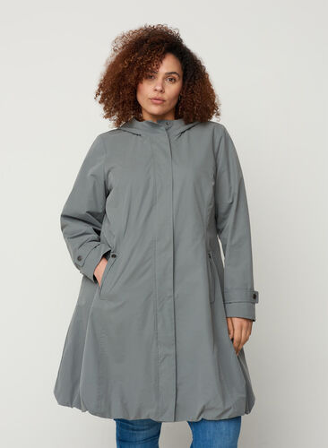Jacket with pockets and hood, Balsam Green, Model image number 0