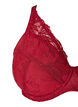 Padded lace bra with underwire, Red, Packshot image number 2