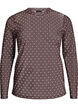 Mesh blouse with dots, Brown, Packshot image number 0