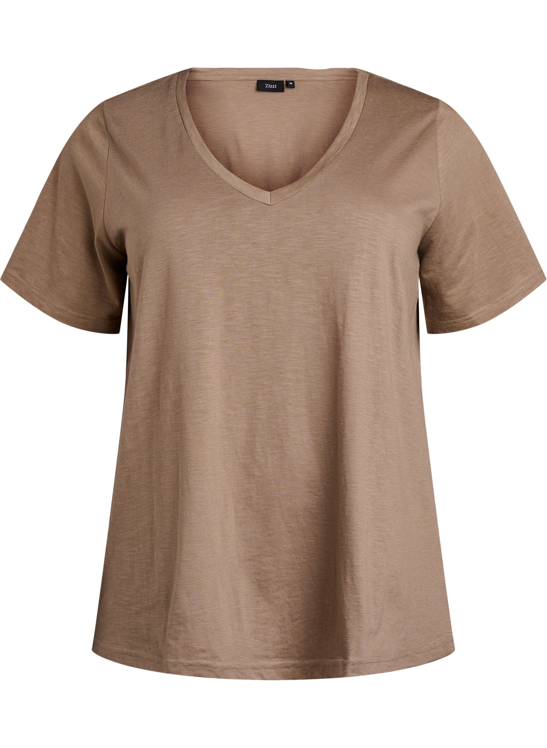 Short sleeve basic t-shirt with v-neck