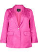 Tone-on-tone jacquard blazer in viscose, Rose Violet, Packshot image number 0