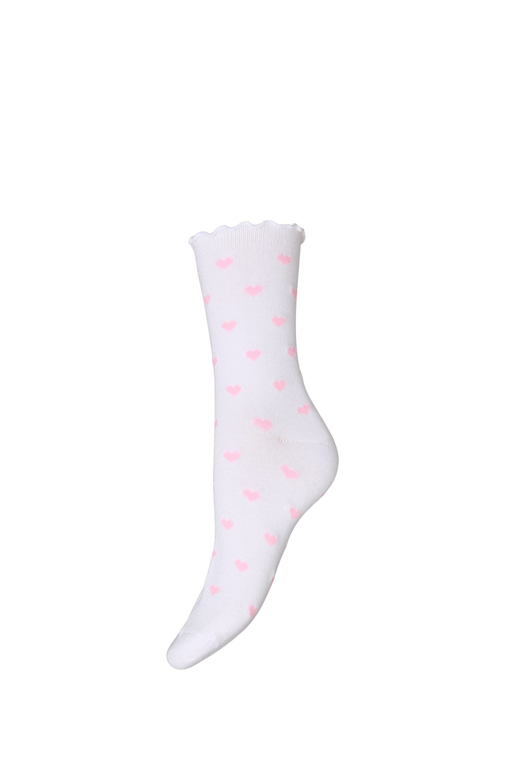 Zizzifashion Cotton socks with patterns, White, Packshot image number 0