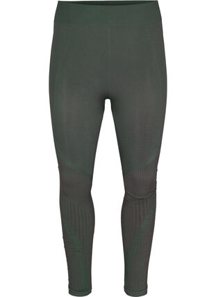 High waisted, textured workout leggings, Green As SS, Packshot image number 0