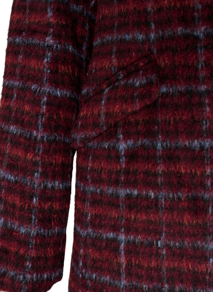 Checked jacket with pockets, Red, Packshot image number 3