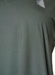 Loose training t-shirt with V-neck, Green, Packshot image number 2