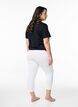 Basic 3/4 leggings in viscose, White, Model image number 2