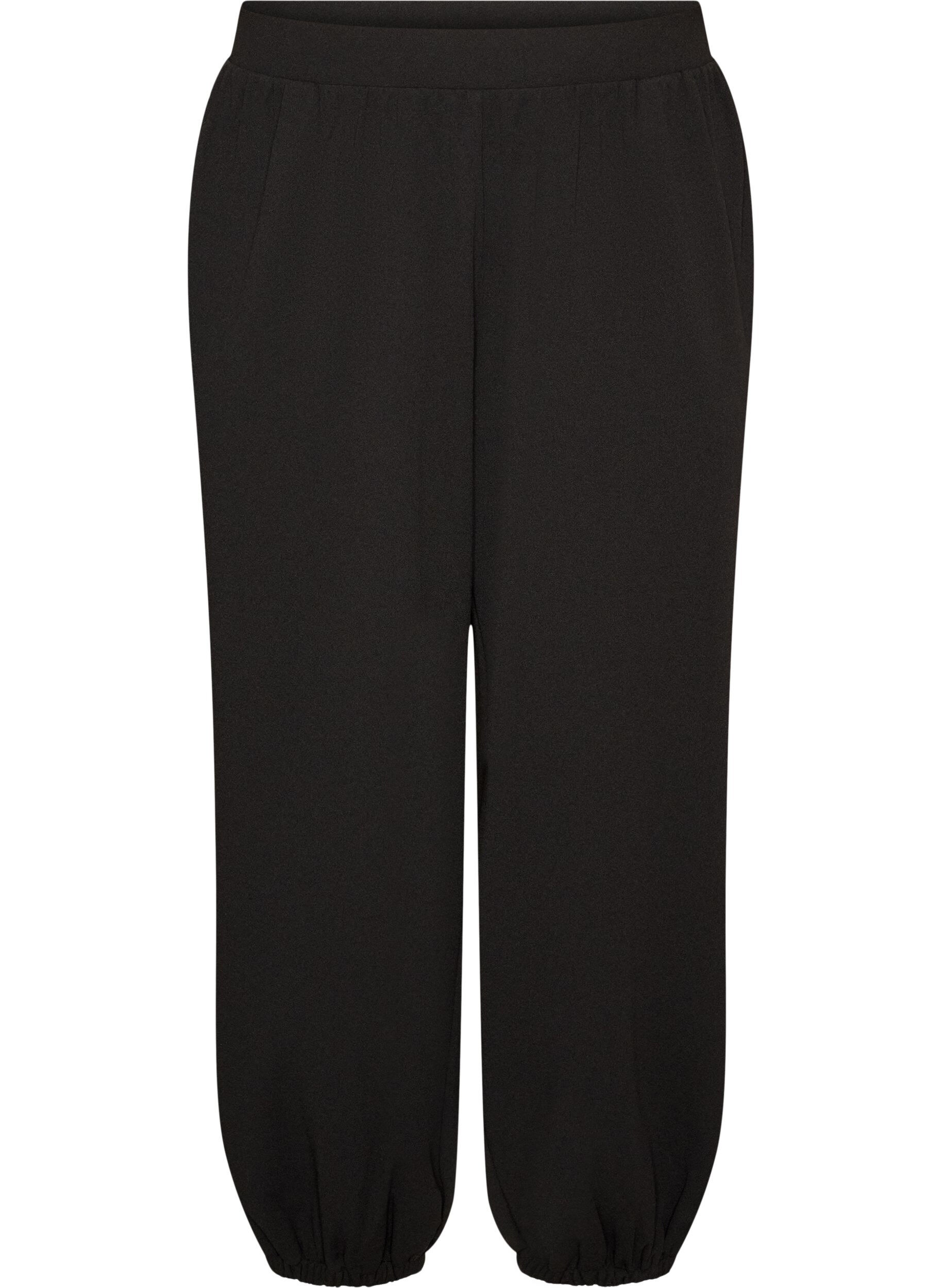 ZizzifashionHigh-waisted jersey balloon trousers, Black, Packshot image number 0