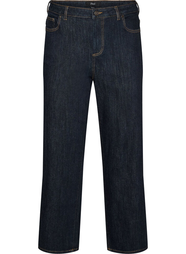 Straight fit Kiana jeans with high waist, Blue, Packshot image number 0