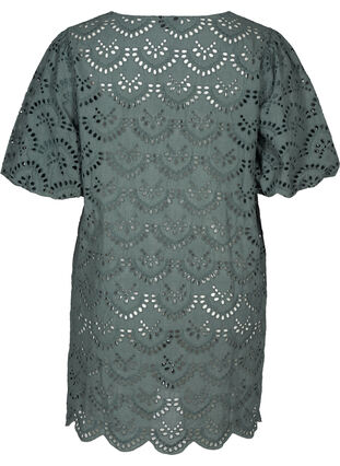 Cotton broderie anglaise tunic, Balsam Green, Packshot image number 1