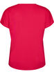 Loose training t-shirt with v-neck, Pink, Packshot image number 1