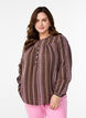 Blouse with embroidered pattern, Brown, Model image number 0