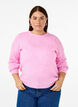 Long-sleeved knitted jumper with wool and a round neck, Begonia Pink Mel., Model image number 0