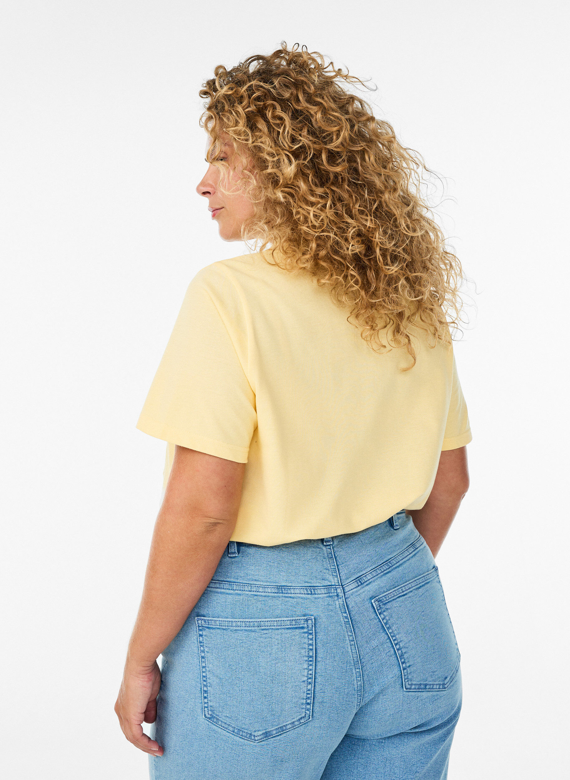 Zizzifashion Polo shirt with short sleeves, Yellow, Model image number 2