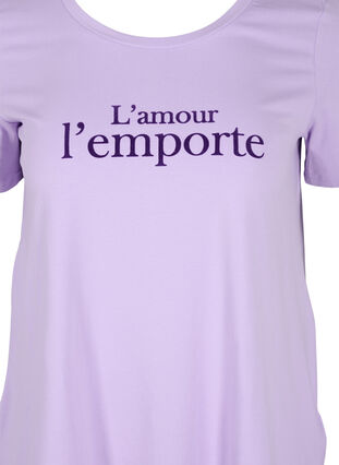 Short-sleeved t-shirt with print,  Lavender LAMOUR, Packshot image number 2