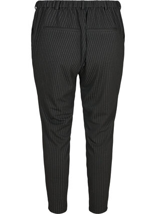 Croped maddison fit trousers with stripes, Black w lurex, Packshot image number 1