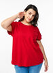 Short sleeve cotton blend T-shirt, Red, Model image number 0
