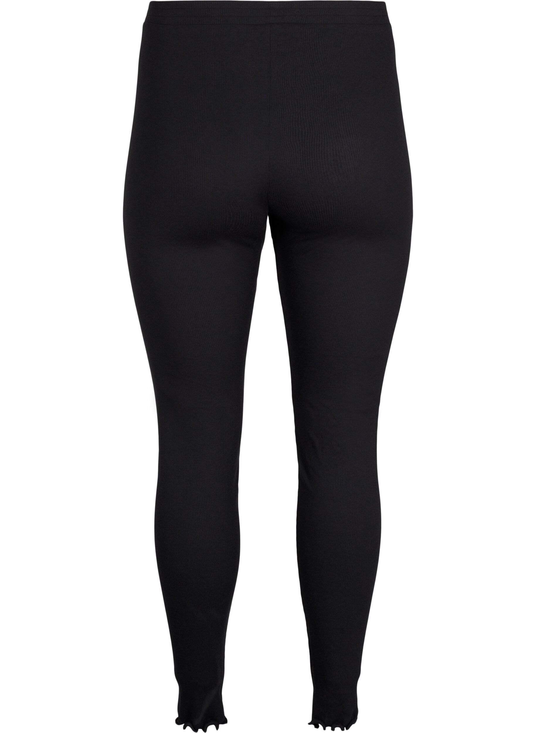 Zizzifashion Tight fit ribbed trousers, Black, Packshot image number 1
