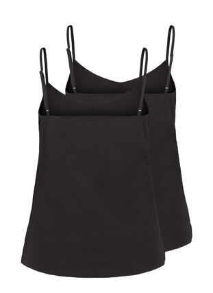 2-pack basic cotton top, Black, Packshot image number 1