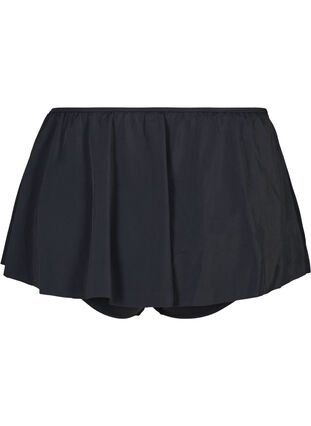 Bikini bottoms with a skirt, Black, Packshot image number 1