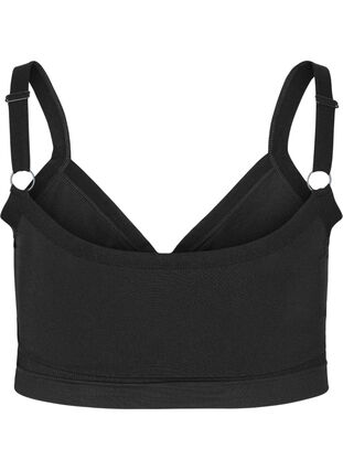 Thin strap, seamless bra, Black, Packshot image number 1