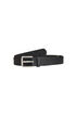Belt in leather mix with classic buckle, Black, Packshot image number 1