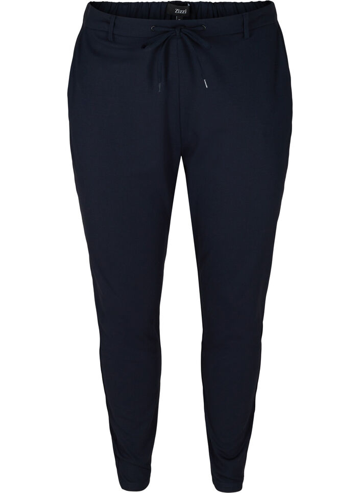 Cropped Maddison trousers, Blue, Packshot image number 0