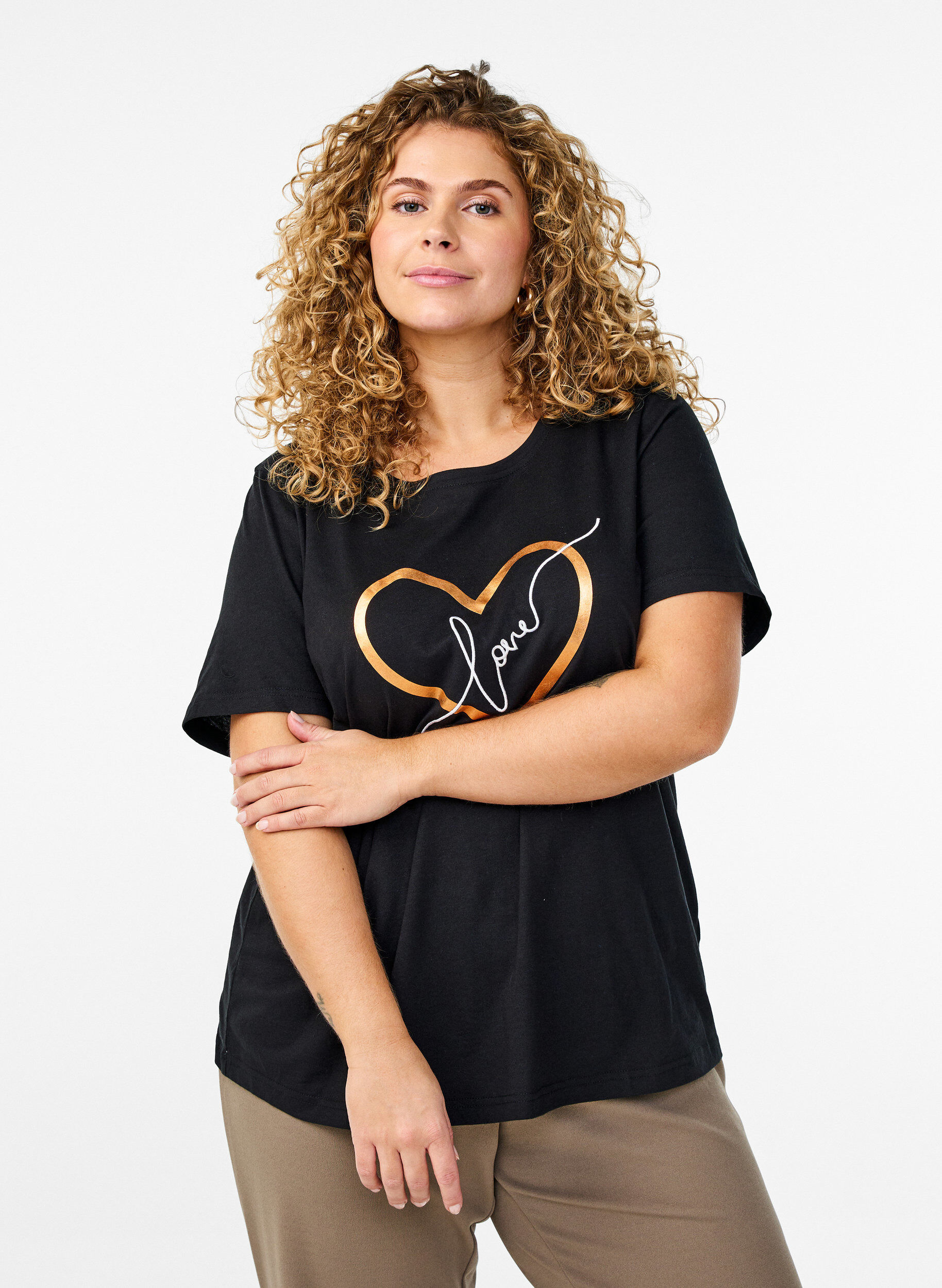 Zizzifashion FLASH - T-shirt with motif, Black, Model image number 0