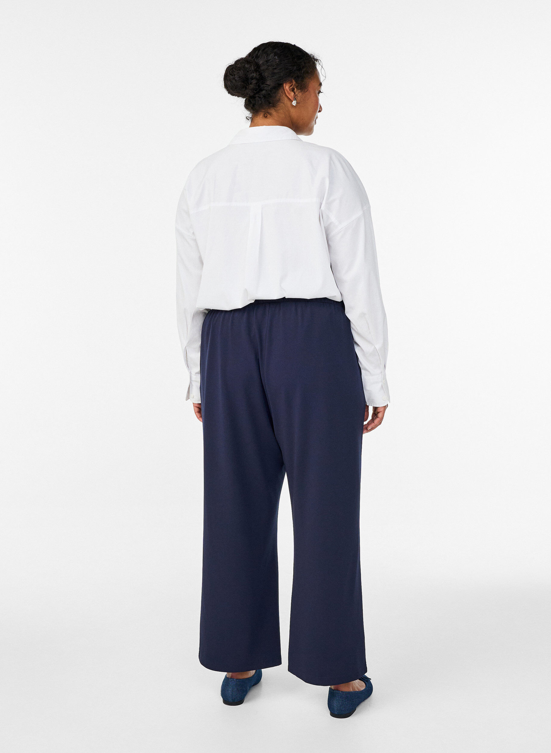 Zizzifashion Loose trousers with pockets, Blue, Model image number 1