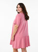 Short A-line dress with a washed look, Rose, Model image number 2