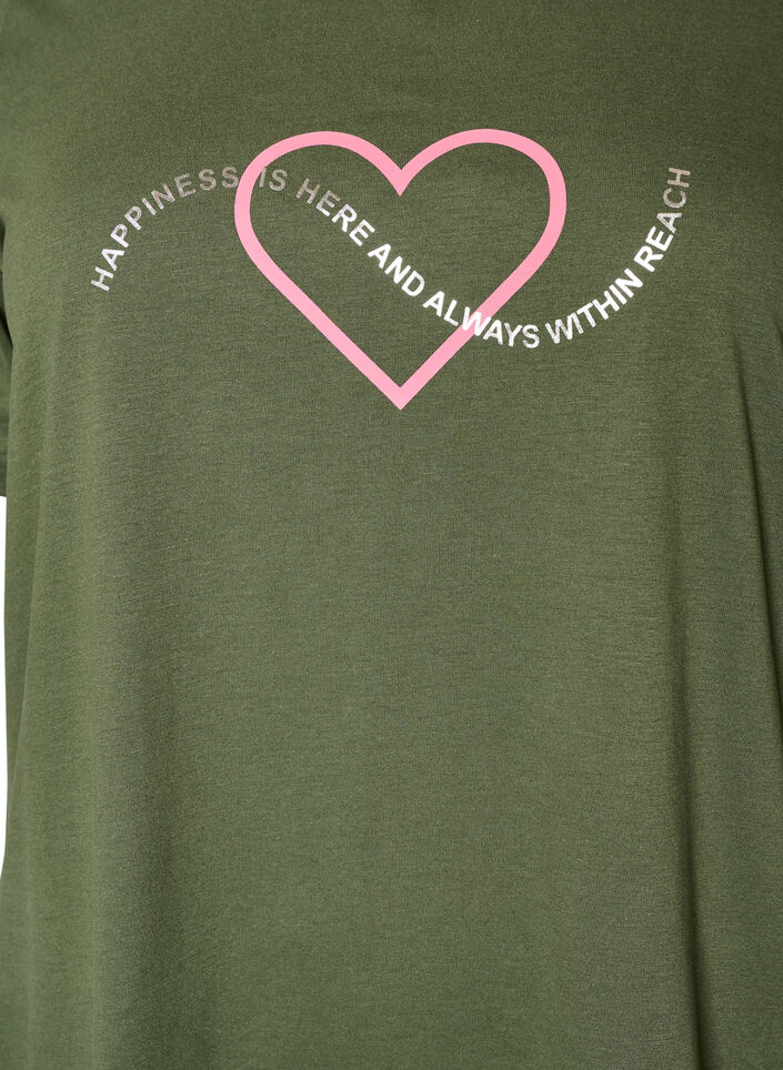 T-shirt with motif, Green, Packshot image number 2