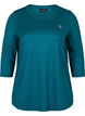 Sports top with 3/4 sleeves, Green, Packshot image number 0
