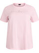 Cotton t-shirt with a decorative front detail, Pink, Packshot image number 0