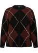 Cardigan with argyle pattern, Black, Packshot image number 0